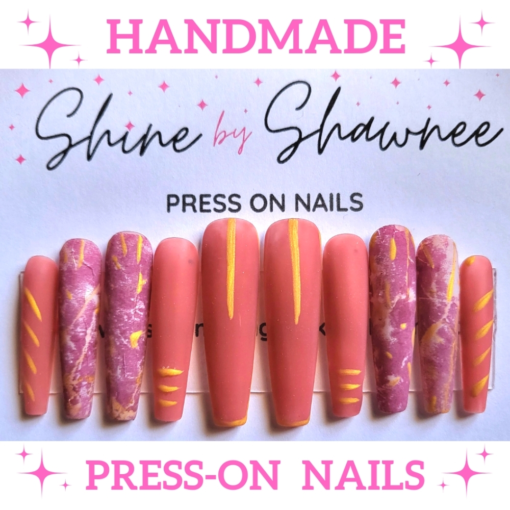 Handmade Luxury Press-On Nails | Sturdy & Reusable | IT'S A VIBE